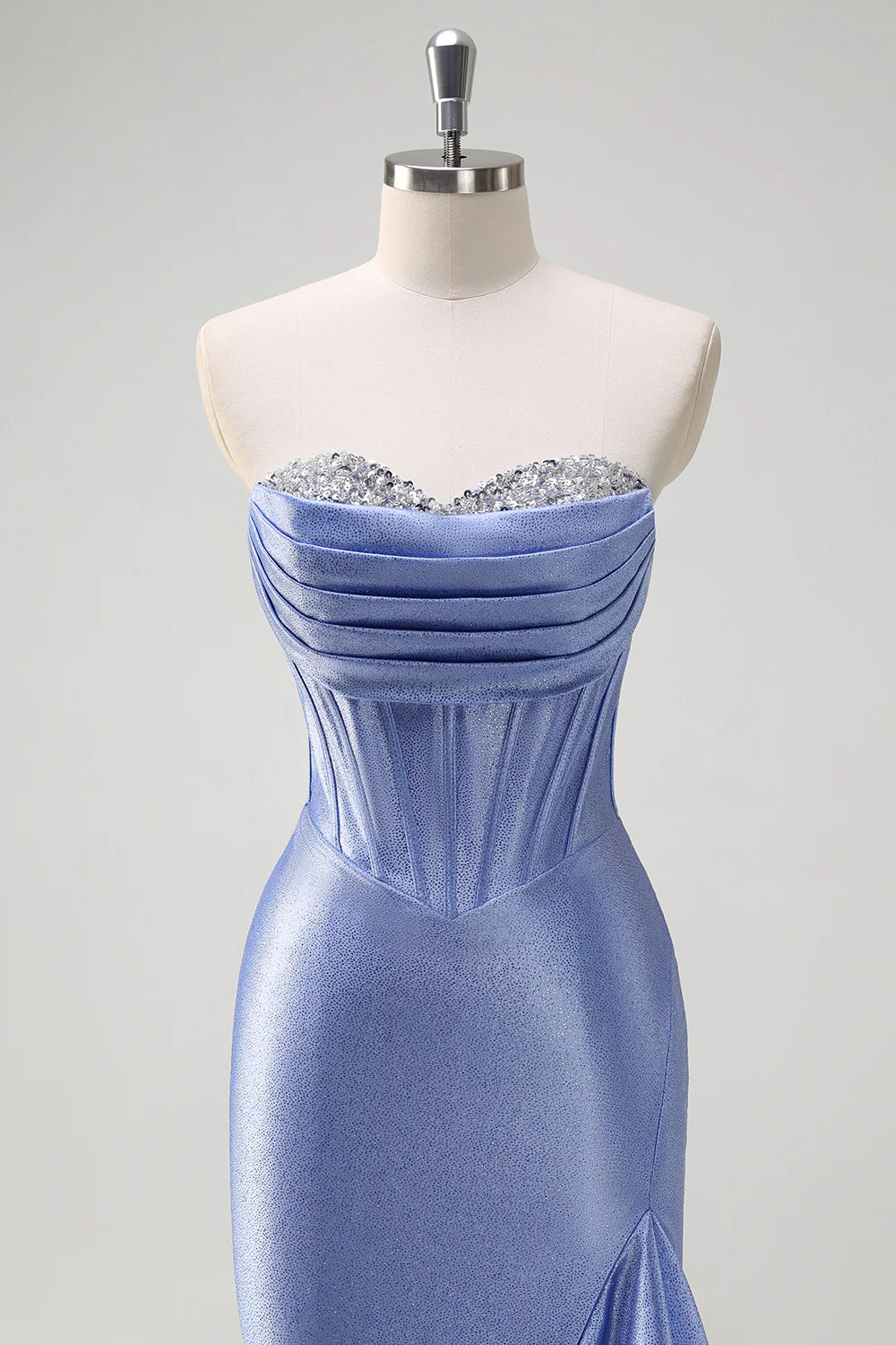 Sparkly Charming Mermaid Long Prom Dress with Ruffles